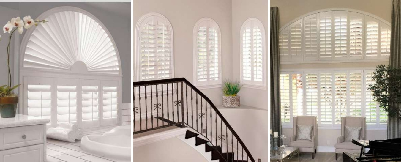 Arhced shutters in different homes